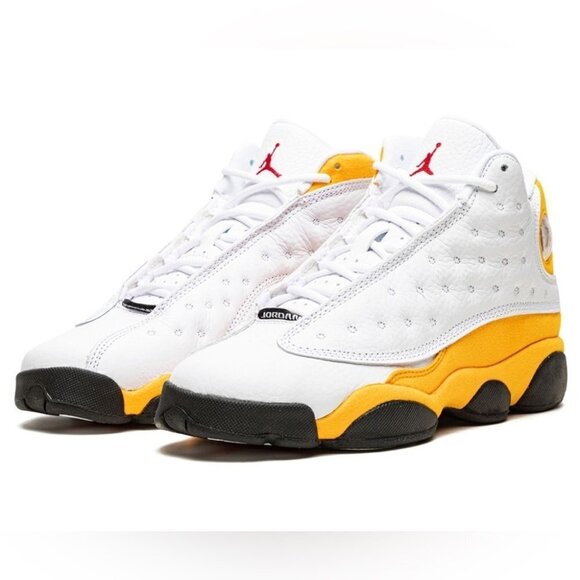* The Air Jordan 13 GS Del Sol in White and Yellow Size 4.5Y - Picture 1 of 9